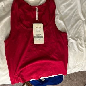 NWT red crop tank top